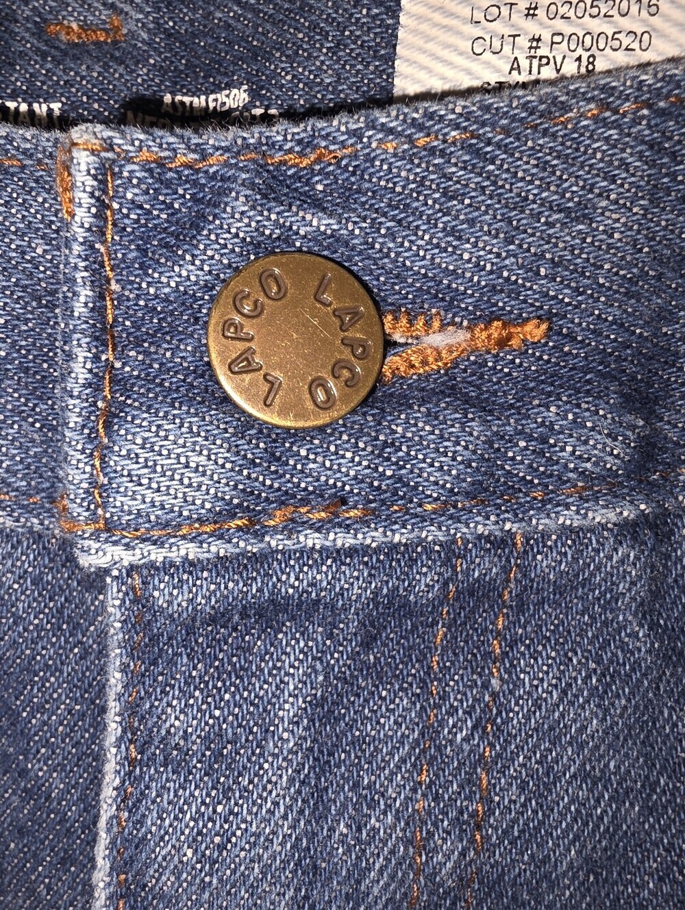 Lapco FR Flame Resistant Jeans Size 38 Relaxed Fit Work Pants CAT 2 - Picture 2 of 6